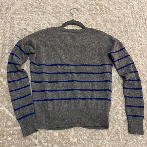 American Eagle Outfitters S/P Grey and Blue Sweater/Cardigan - Picture 3 of 4